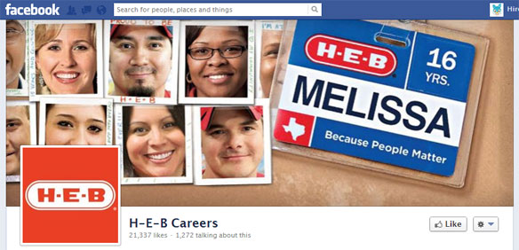 HEB facebook career page cover image