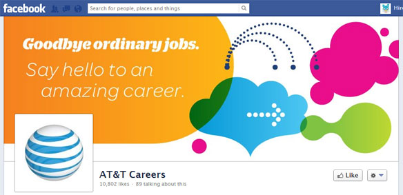 at&t facebook career page cover image