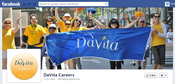davita facebook career page cover image