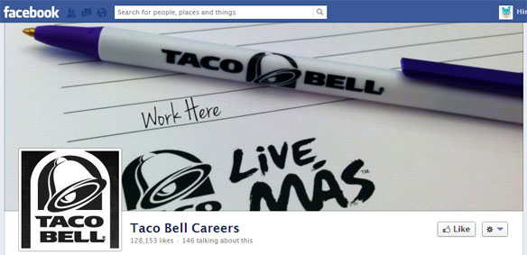 tacobell facebook career page cover image