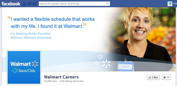 walmart facebook career page cover image
