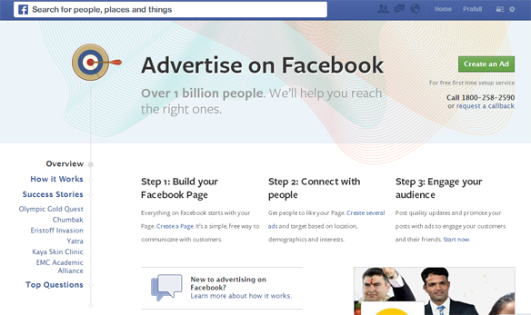 Advertise on Facebook