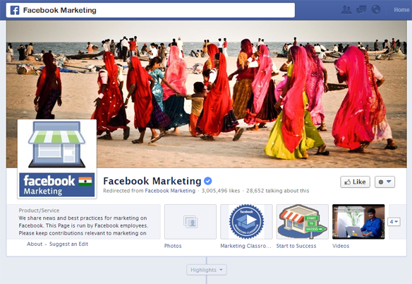 Facebook Marketing Page