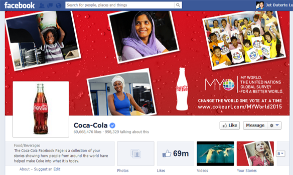 Example of facebook cover page